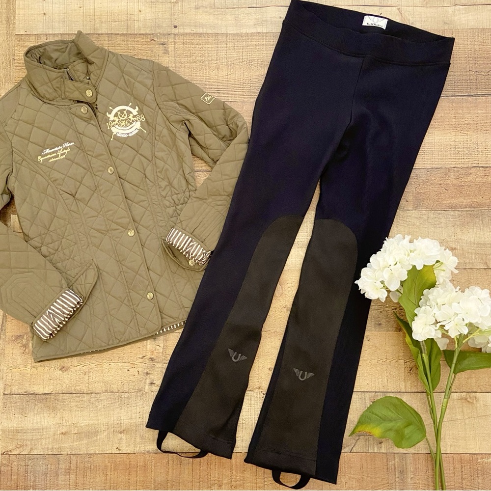 Tuffrider Ribbed Boot Cut Tights, Equestrian Ridi… - image 1